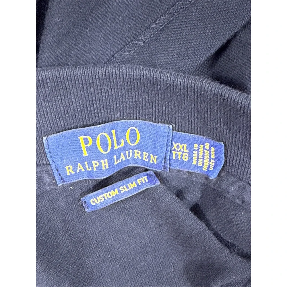Polo Ralph Lauren Shirt‎ Mens Size XXL Black Rugby Preppy Academia Numbered